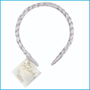 Tayshia by Scunci No-Squeeze Satin Braided Headband Lilac Comfort New